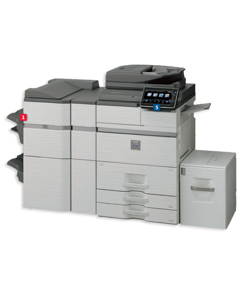 Máy photocopy Sharp trắng đen đa chức năng MX-M754N